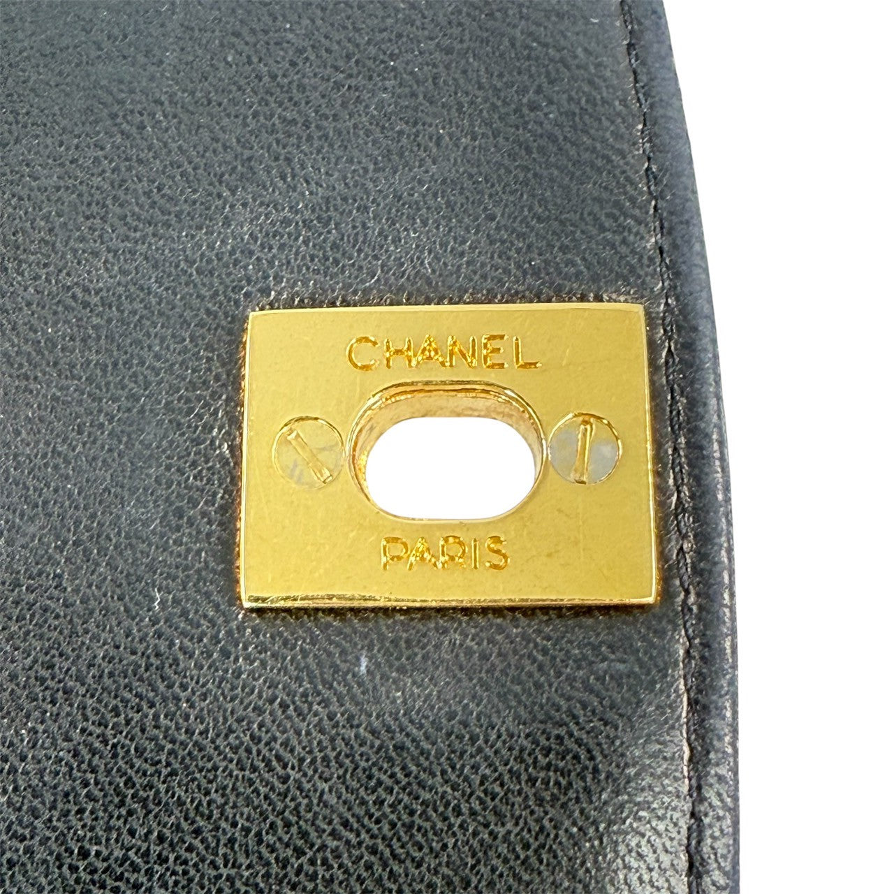 CHANEL ダイアナ マトラッセ チェーンショルダー ラムスキン ブラック