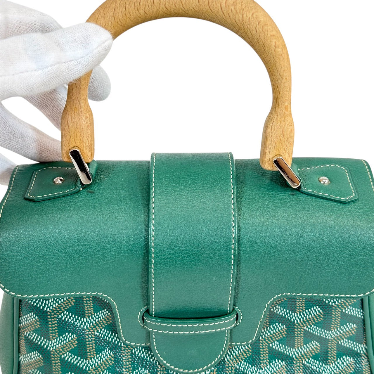 GOYARD サイゴン ミニ グリーン サッチェル ショルダーバッグ