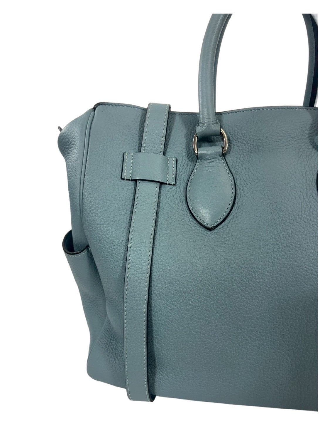 Hermès Pur Sangle 31, □M stamped, 2016, Taurillon Clemence leather, Ciel, silver hardware