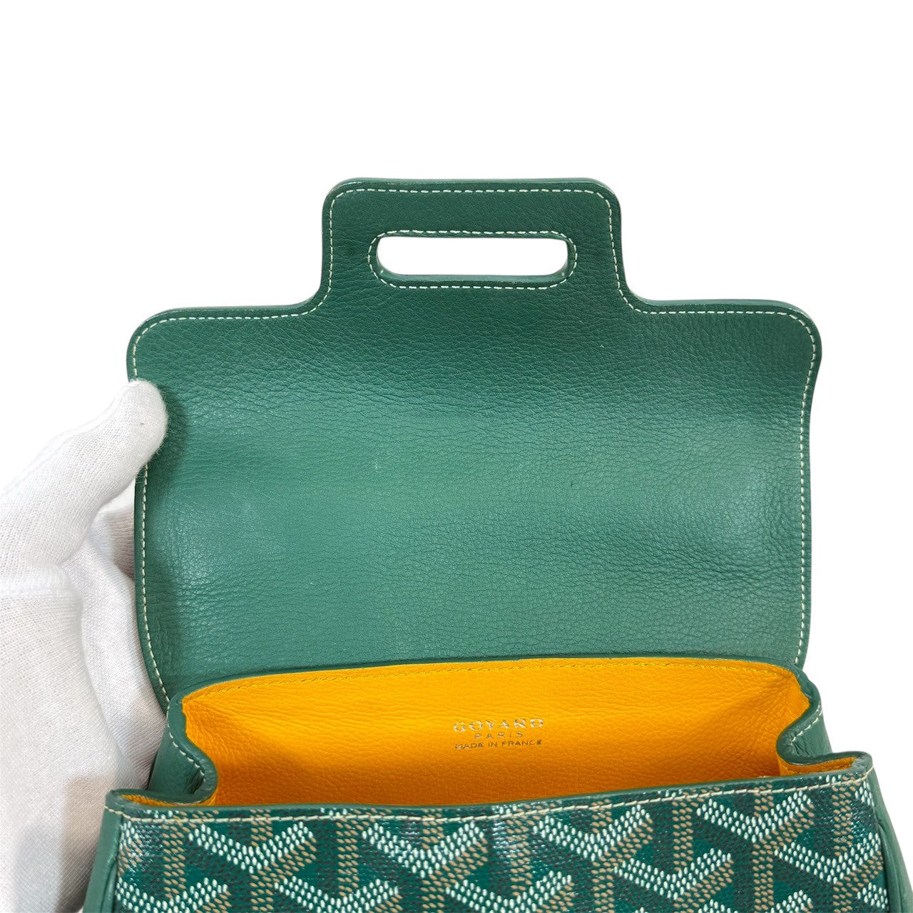 GOYARD サイゴン ミニ グリーン サッチェル ショルダーバッグ