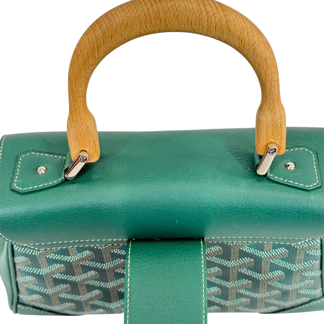 GOYARD サイゴン ミニ グリーン サッチェル ショルダーバッグ
