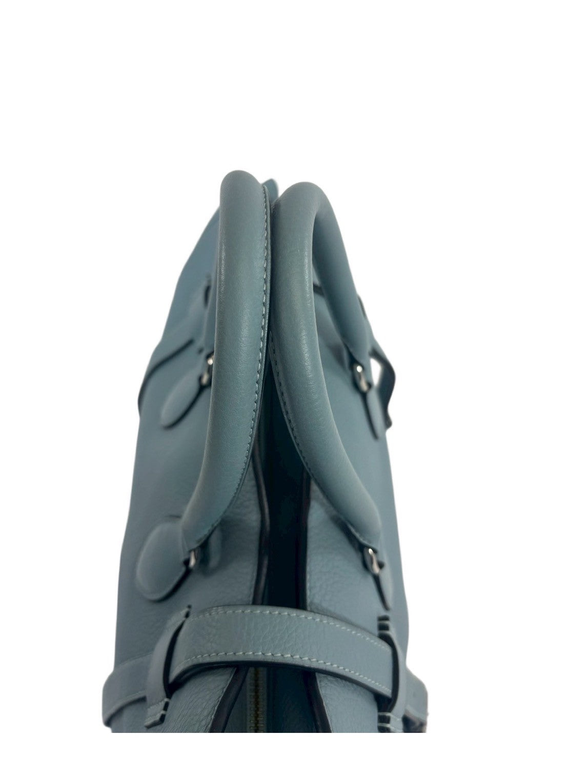 Hermès Pur Sangle 31, □M stamped, 2016, Taurillon Clemence leather, Ciel, silver hardware