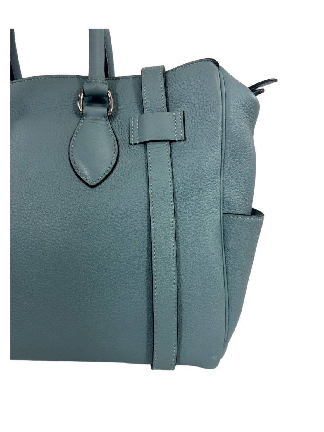 Hermès Pur Sangle 31, □M stamped, 2016, Taurillon Clemence leather, Ciel, silver hardware