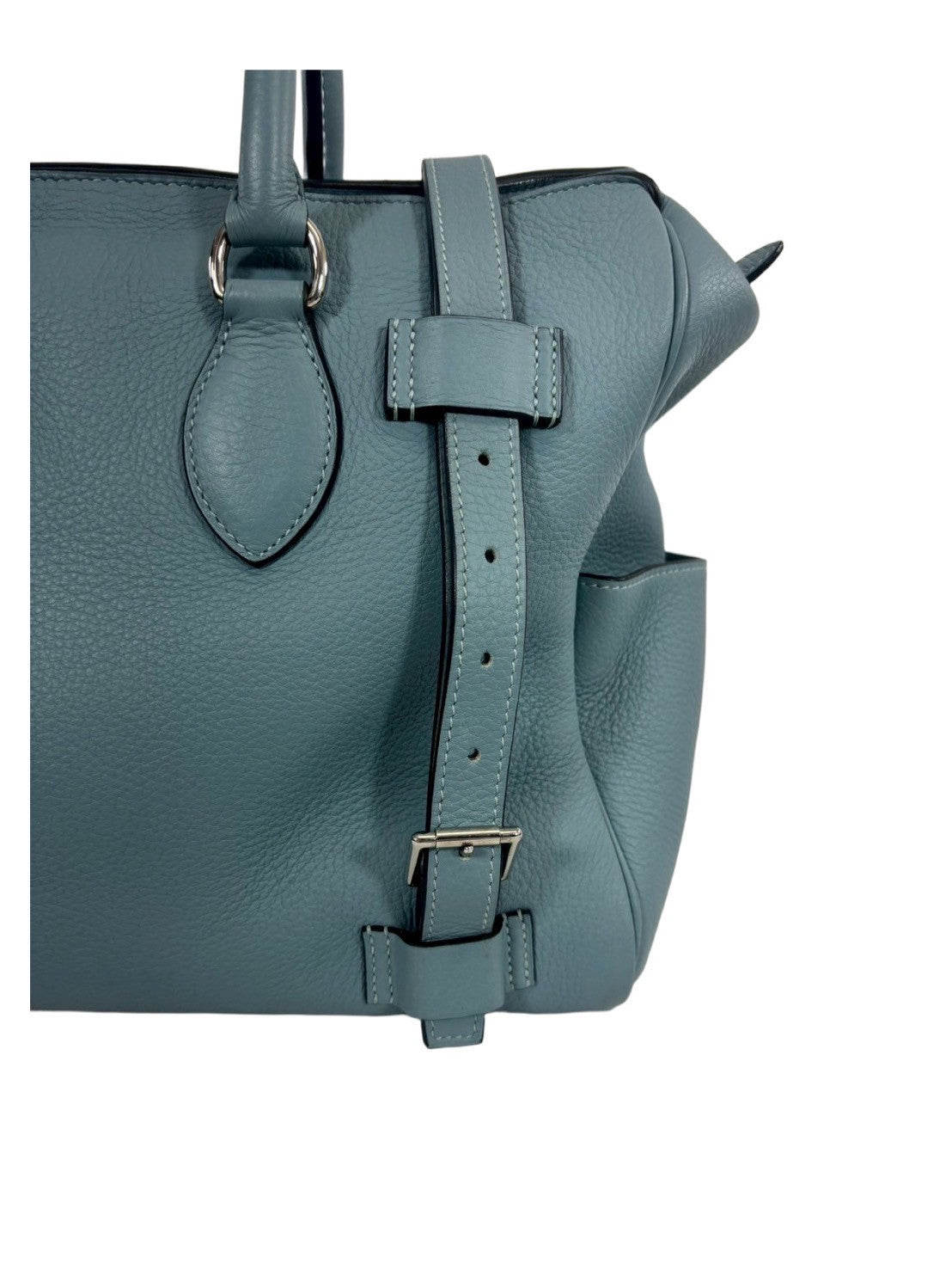 Hermès Pur Sangle 31, □M stamped, 2016, Taurillon Clemence leather, Ciel, silver hardware