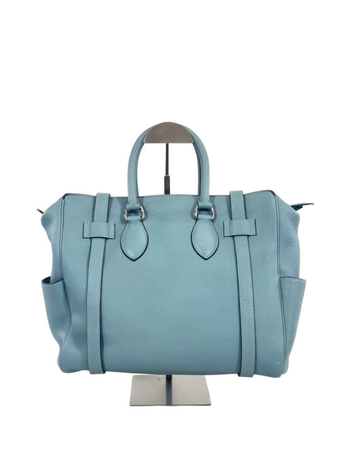 Hermès Pur Sangle 31, □M stamped, 2016, Taurillon Clemence leather, Ciel, silver hardware