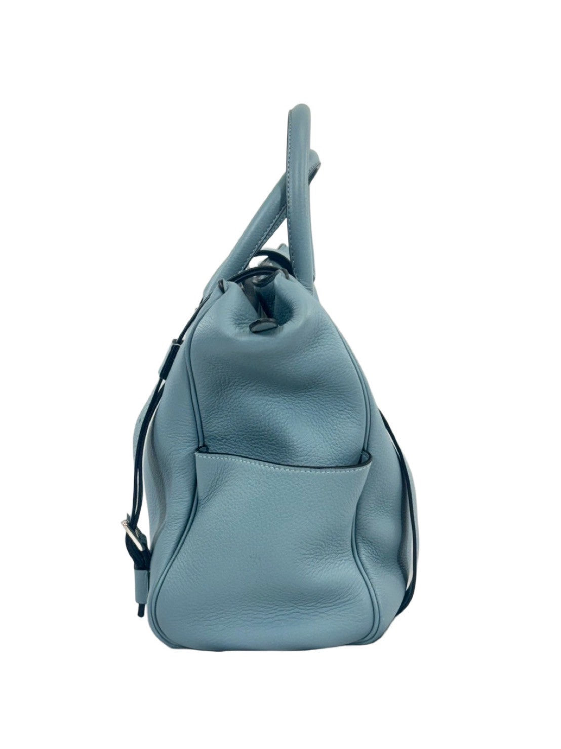Hermès Pur Sangle 31, □M stamped, 2016, Taurillon Clemence leather, Ciel, silver hardware