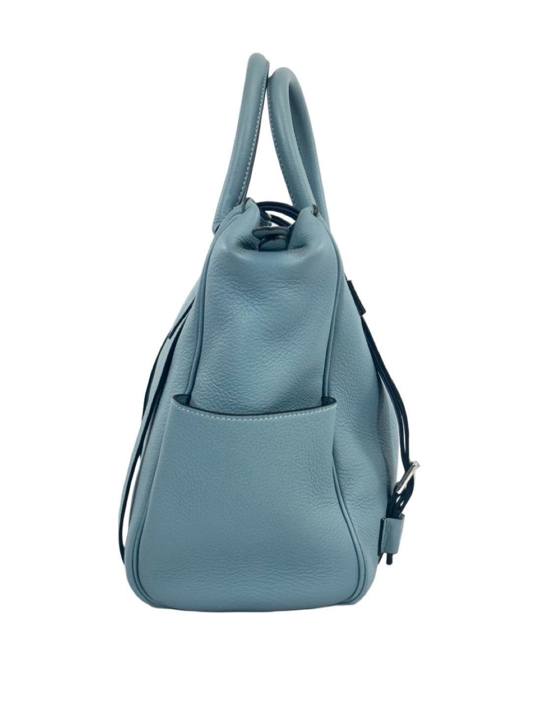 Hermès Pur Sangle 31, □M stamped, 2016, Taurillon Clemence leather, Ciel, silver hardware