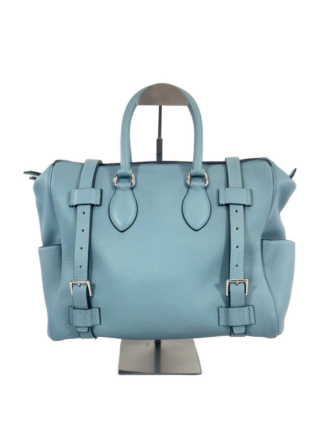 Hermès Pur Sangle 31, □M stamped, 2016, Taurillon Clemence leather, Ciel, silver hardware