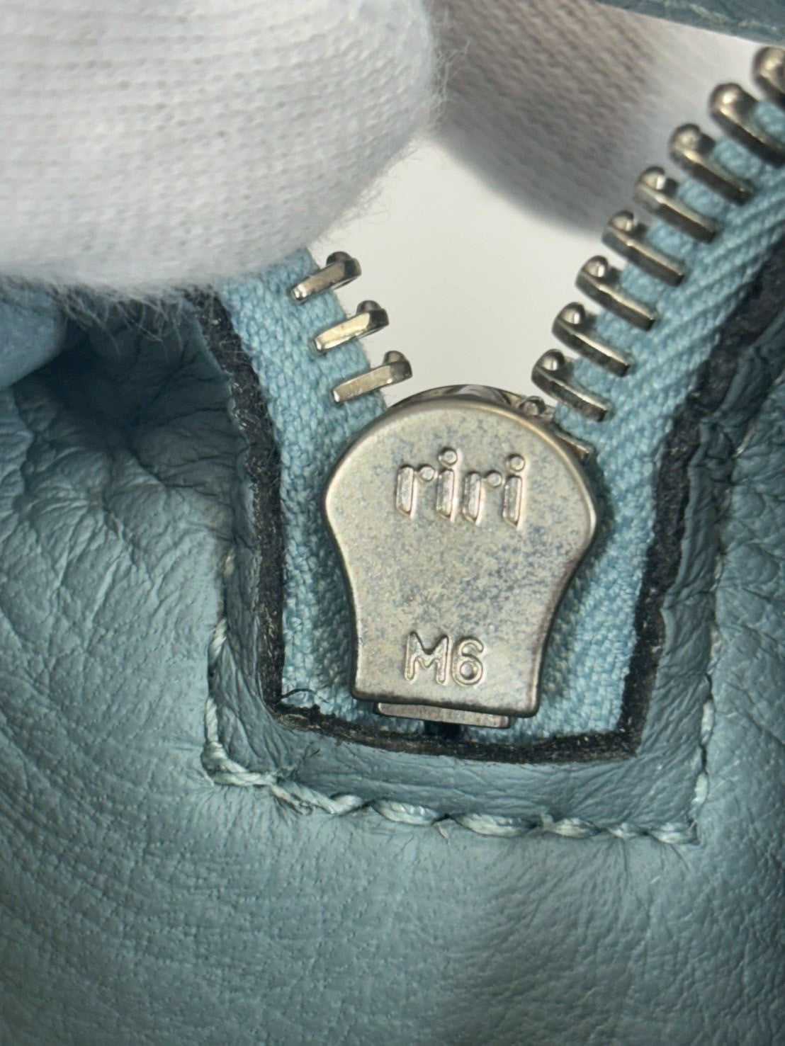 Hermès Pur Sangle 31, □M stamped, 2016, Taurillon Clemence leather, Ciel, silver hardware