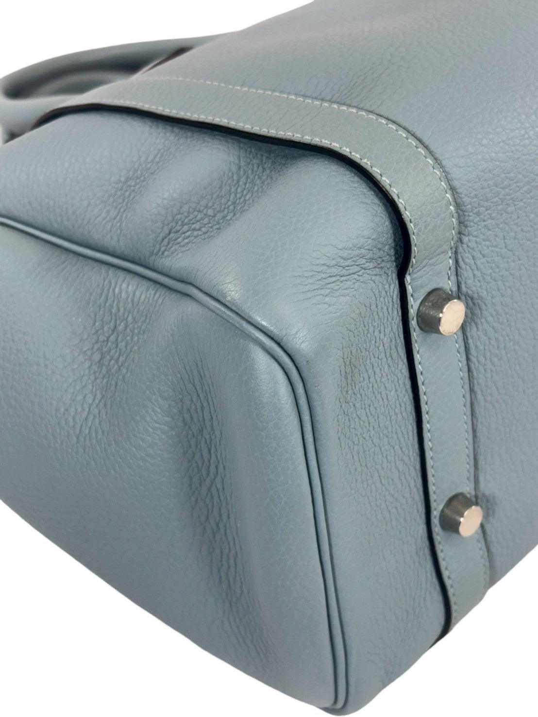 Hermès Pur Sangle 31, □M stamped, 2016, Taurillon Clemence leather, Ciel, silver hardware