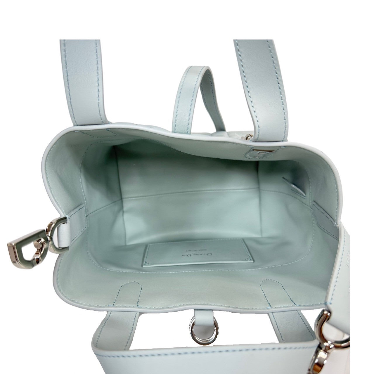 Christian Dior Toujours バーティカル トートバッグ スモール　マクロカナージュ カーフスキン　ペールブルー