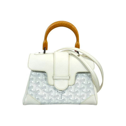 GOYARD サイゴン ミニ ホワイト サッチェル ショルダーバッグ　2WAY