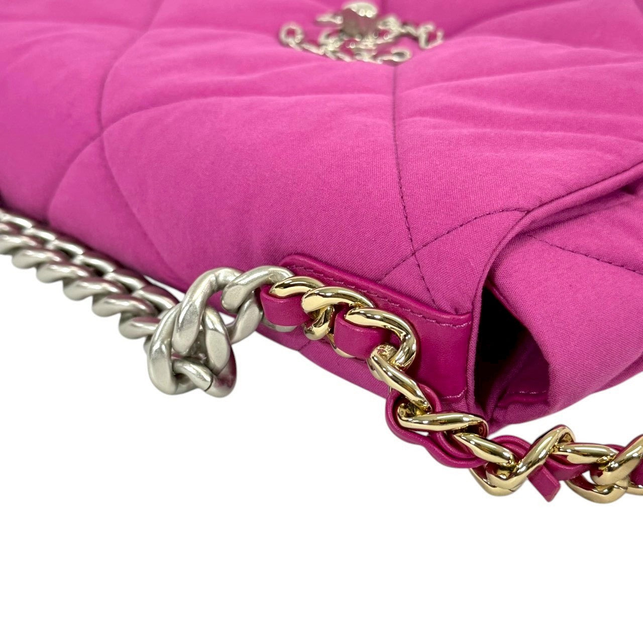 CHANEL シャネル19 サテン 2wayチェーンショルダー ターンロック