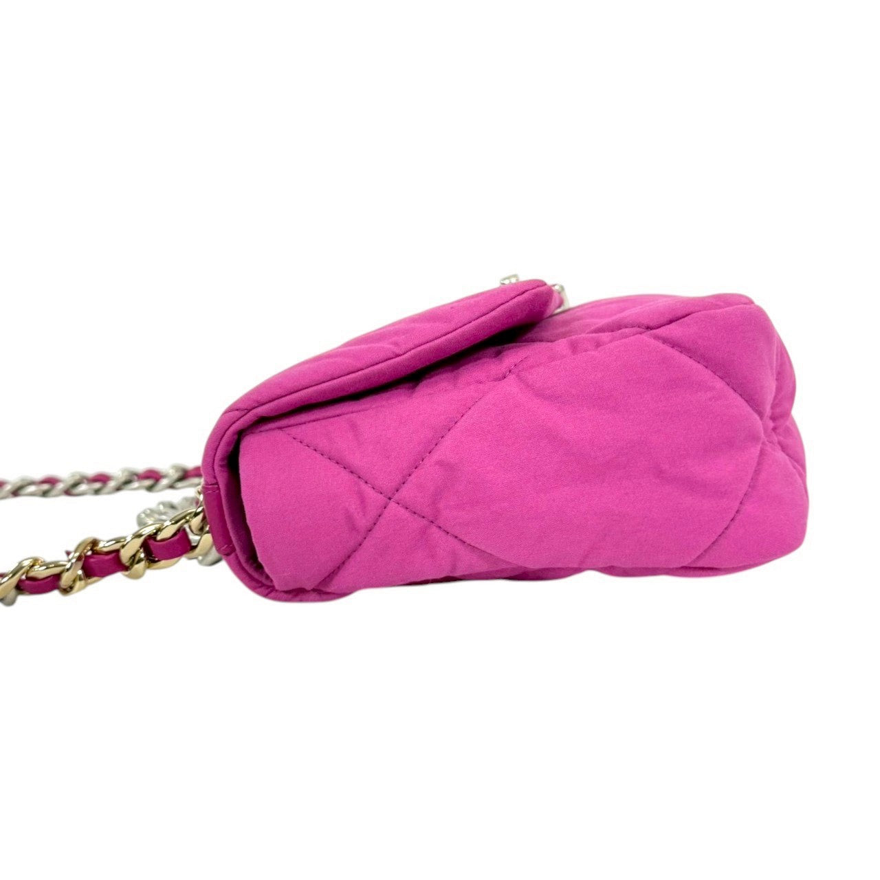 CHANEL シャネル19 サテン 2wayチェーンショルダー ターンロック