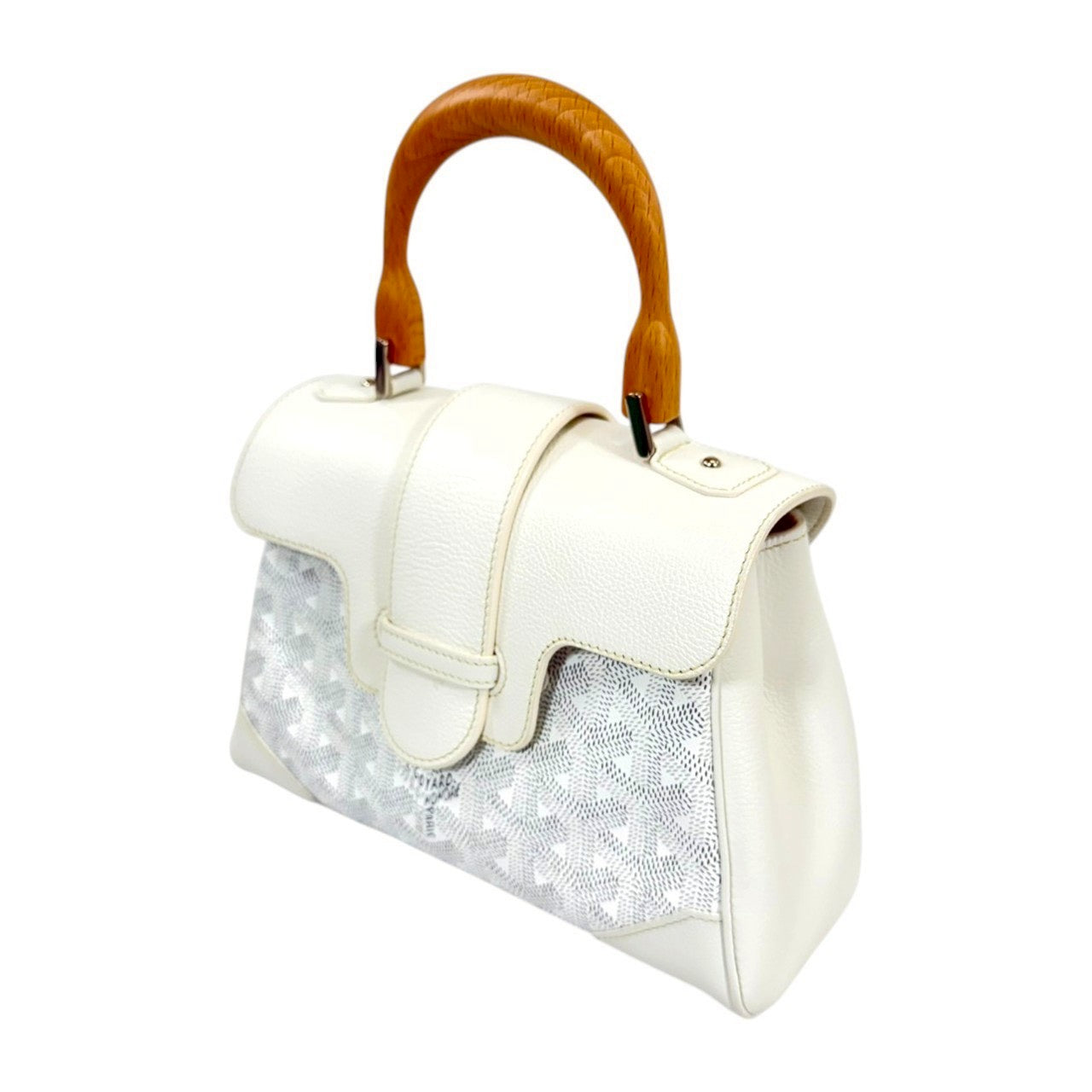 GOYARD サイゴン ミニ ホワイト サッチェル ショルダーバッグ　2WAY